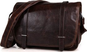 Наплічна сумка месенджер з вінтажній шкіри з клапаном VINTAGE STYLE (14476)