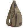Чоловічий слінг-рюкзак із щільного текстилю зеленого кольору Monsen 71764 - 1