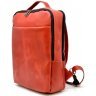 Большой женский кожаный городской рюкзак красного цвета TARWA (19791) - 1