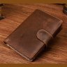 Вертикальний чоловічий гаманець з вінтажній шкіри на кнопці Vintage (14926) - 6