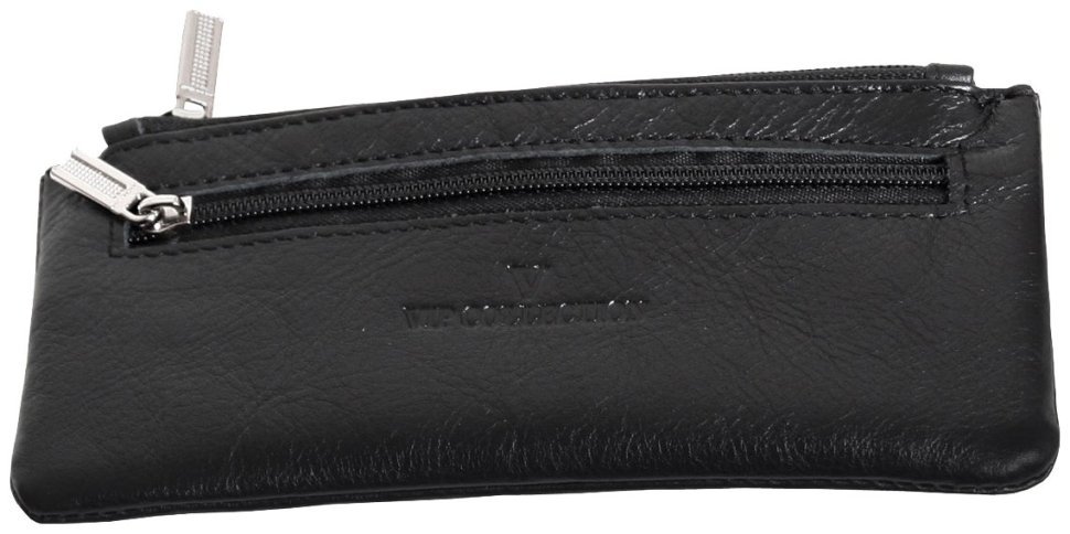 Ключница кожаная на молнии Vip Collection 102564 (черная) фото №1 Ключница кожаная на молнии Vip Collection 102564 (черная) modnotak фото №1