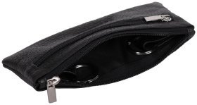 Ключниця шкіряна на блискавці Vip Collection 102564 (чорна)