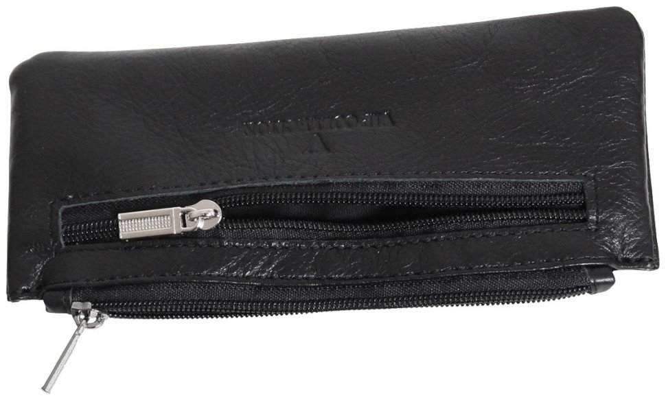 Ключница кожаная на молнии Vip Collection 102564 (черная) фото №3 Ключница кожаная на молнии Vip Collection 102564 (черная) modnotak фото №3