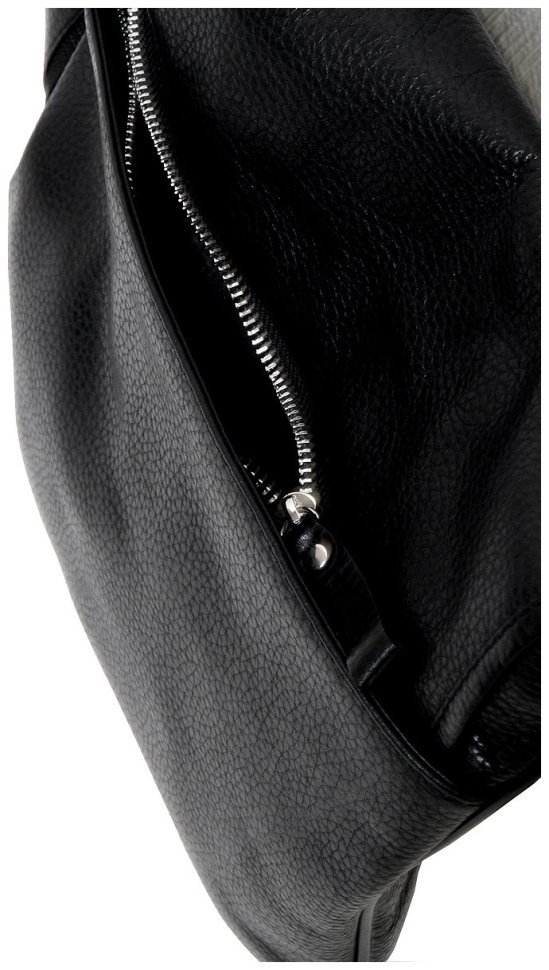 Чоловіча сумка планшет із натуральної шкіри із клапаном на магніті Vip Collection чорного кольору 102664 modnotak фото №6