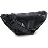 Большая сумка на пояс из черной кожи на молниевой застежке TARWA (19649) - 8