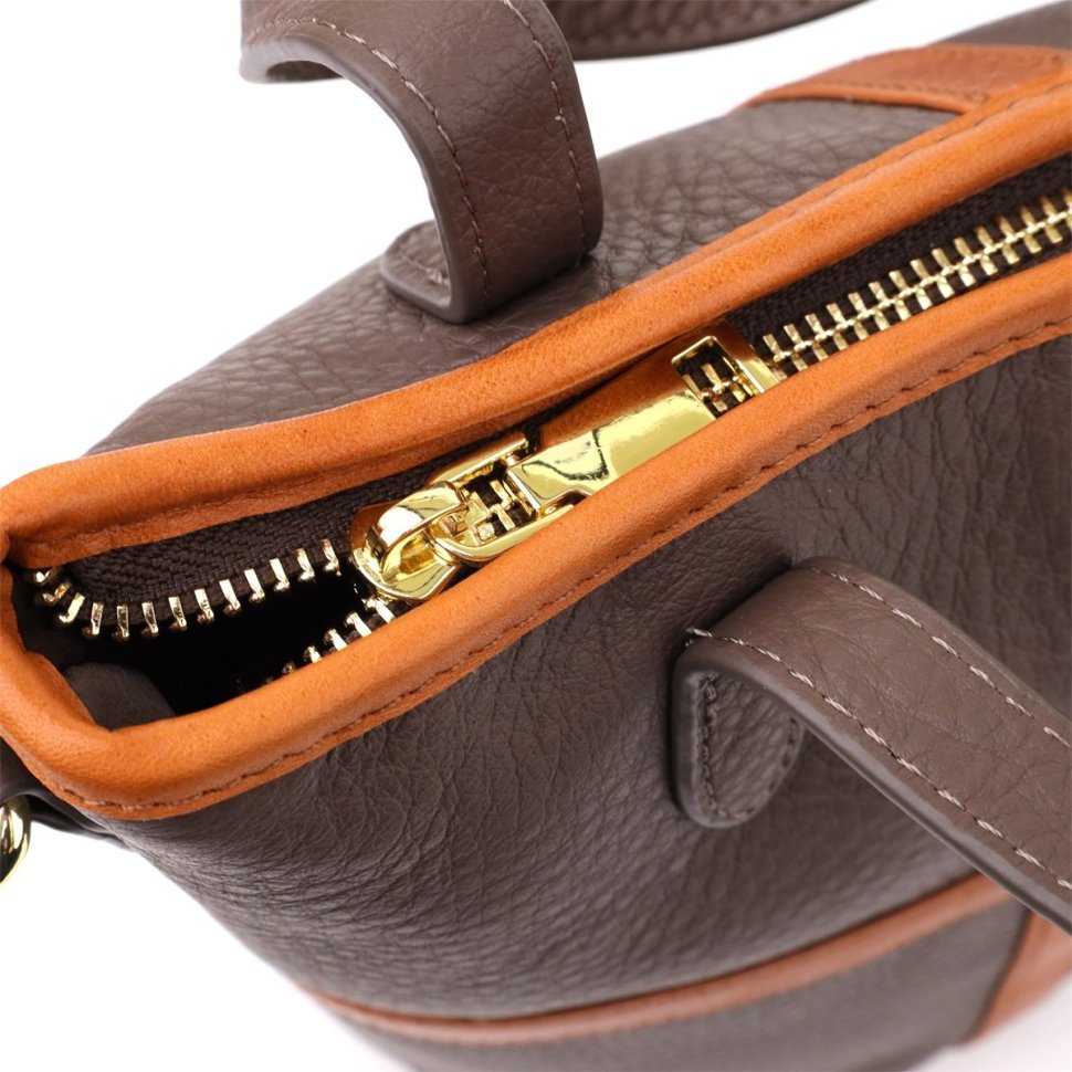 Женская сумка через плечо с кожаной вставкой на лицевой стороне Vintage 103164 фото №6 Женская сумка через плечо с кожаной вставкой на лицевой стороне Vintage 103164 modnotak фото №6