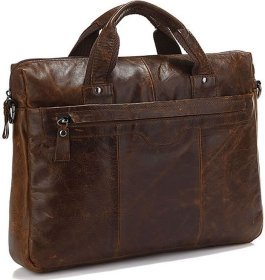 Коричневая мужская винтажная сумка для документов и нетбука VINTAGE STYLE (14059)