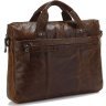 Коричневая мужская винтажная сумка для документов и нетбука VINTAGE STYLE (14059) - 1
