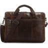 Коричневая мужская винтажная сумка для документов и нетбука VINTAGE STYLE (14059) - 2