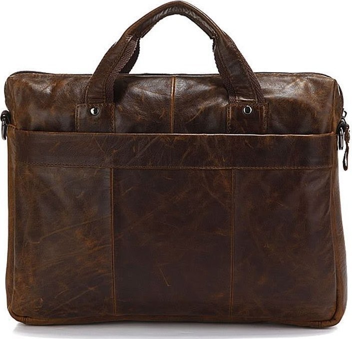 Коричневая мужская винтажная сумка для документов и нетбука VINTAGE STYLE (14059)