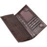 Вертикальный коричневый мужской бумажник из натуральной кожи с тиснением под крокодила CANPELLINI (2421900) - 3