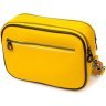 Женская сумка-кроссбоди из натуральной кожи желтого цвета Vintage (2422114) - 2