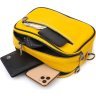 Жіноча сумка-кроссбоді із натуральної шкіри жовтого кольору Vintage (2422114) - 6