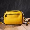 Женская сумка-кроссбоди из натуральной кожи желтого цвета Vintage (2422114) - 8