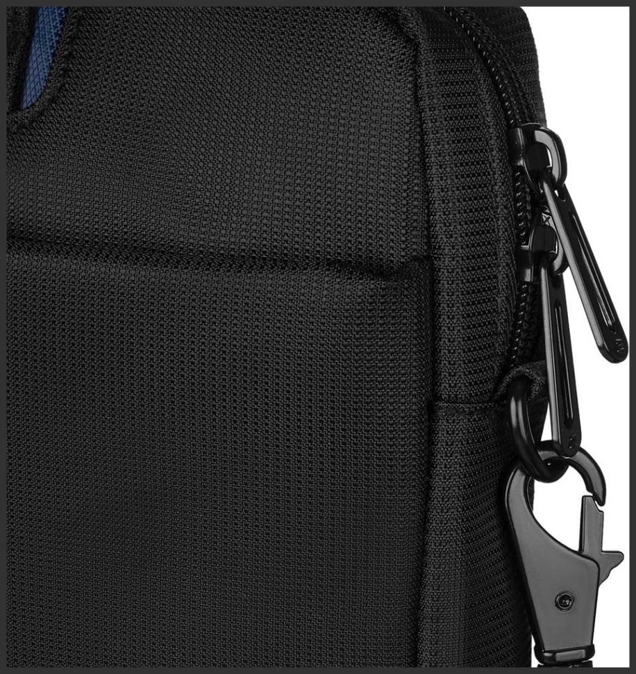 Надежная сумка из нейлона с отделением для ноутбука до 13" черного цвета через плечо 2E Base Park 103464 modnotak фото №8