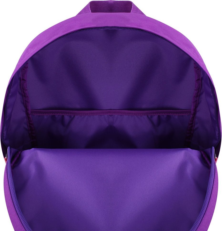 Подростковый рюкзак фиолетового цвета из текстиля с принтом Bagland (54064)