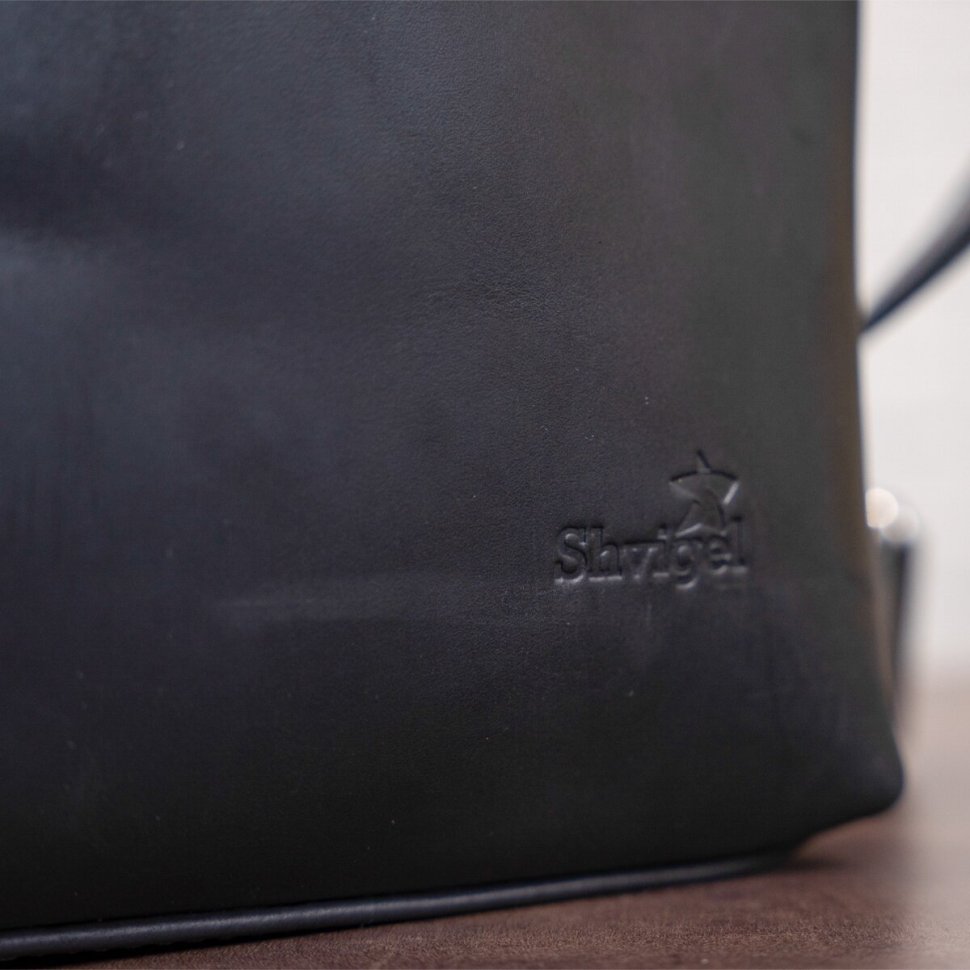 Мужская сумка-планшет с плечевым ремнем из гладкой кожи на молнии SHVIGEL (11098)