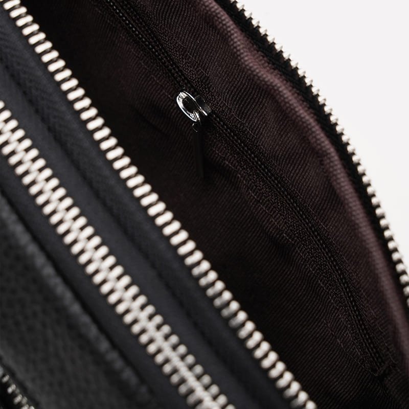 Женская кожаная сумка на 2 отделения с ремешком на запястье Borsa Leather 104564 черная фото №5 Женская кожаная сумка на 2 отделения с ремешком на запястье Borsa Leather 104564 черная modnotak фото №5