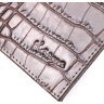 Коричневе чоловіче портмоне з фактурної шкіри під крокодила без монетниці KARYA (2421050) - 3