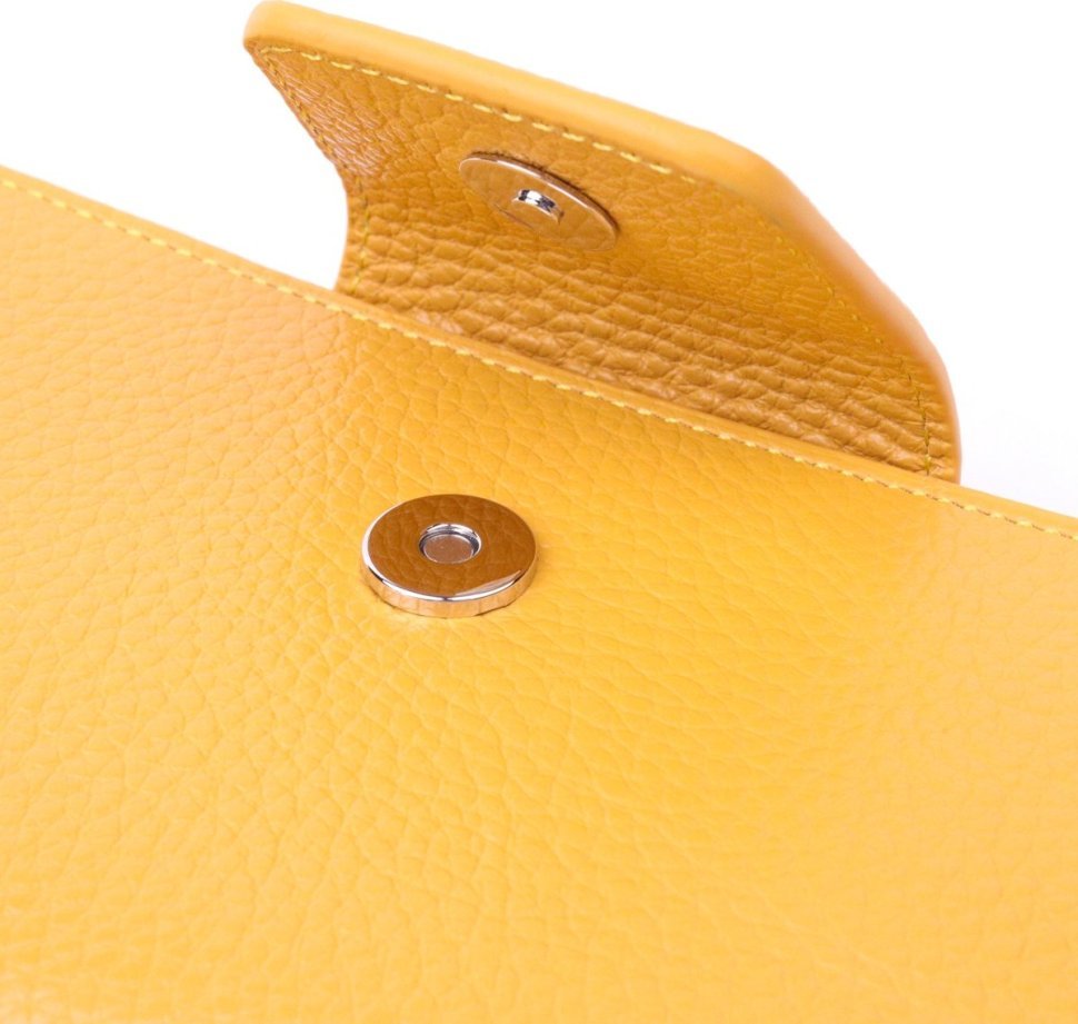 Великий жовтий жіночий гаманець із натуральної шкіри KARYA (2421150)