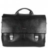 Чоловічий чорний портфель з відділенням для ноутбука - DESISAN (11599) - 1