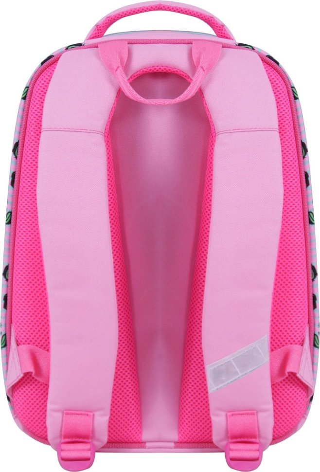 Шкільний текстильний рюкзак рожевого кольору з малюнком лами Bagland (55364)