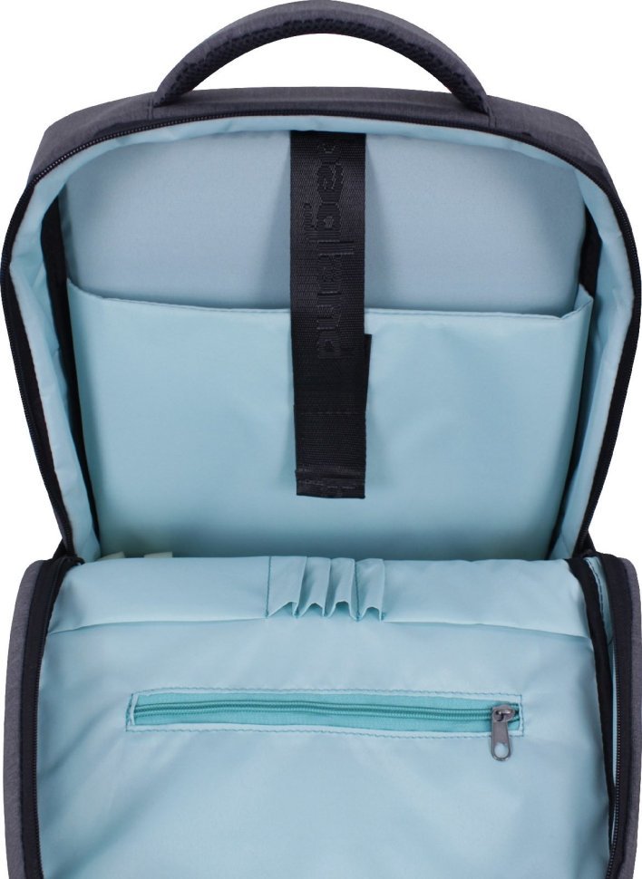 Серый мужской рюкзак из износостойкого текстиля с отсеком под ноутбук Bagland (55564)