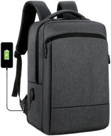 Темно-сірий чоловічий рюкзак з поліестеру під ноутбук до 15 дюймів Remoid 66064