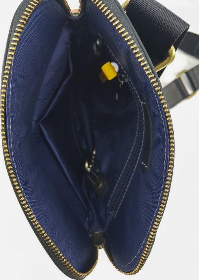Сумка планшет чоловіча з матової шкіри Крейзі в синьому кольорі VATTO (11706)