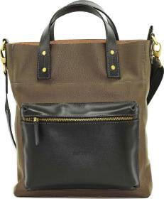 Большая мужская кожаная сумка вертикального типа с ручками VATTO (12105)