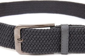 Серый текстильный мужской ремень с классической пряжкой Vintage (2420518)
