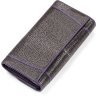 Жіночий гаманець з натуральної шкіри морського ската фіолетового кольору STINGRAY LEATHER (024-18090) - 2