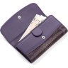 Жіночий гаманець з натуральної шкіри морського ската фіолетового кольору STINGRAY LEATHER (024-18090) - 3