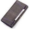 Жіночий гаманець з натуральної шкіри морського ската фіолетового кольору STINGRAY LEATHER (024-18090) - 6