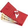 Невеликий жіночий гаманець з натурального шкіри червоного кольору на магнітах ST Leather 1767264 - 6