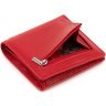 Невеликий жіночий гаманець з натурального шкіри червоного кольору на магнітах ST Leather 1767264 - 4