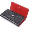 Лакований жіночий гаманець із натуральної шкіри чорно-червоного кольору KARYA (2421366) - 5