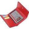 Лакований жіночий гаманець із натуральної шкіри чорно-червоного кольору KARYA (2421366) - 6