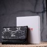 Лакований жіночий гаманець із натуральної шкіри чорно-червоного кольору KARYA (2421366) - 10