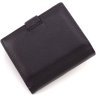 Мужское портмоне из натуральной кожи черного цвета с хлястиком на кнопке ST Leather 1767364 - 3