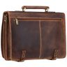 Чоловічий діловий портфель із вінтажної шкіри світло-коричневого кольору Visconti Hulk 77364 - 4