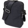 Універсальна текстильна чоловіча чорна сумка на два відділення Vintage (20660) - 2