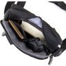 Універсальна текстильна чоловіча чорна сумка на два відділення Vintage (20660) - 3