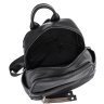 Черный женский городской рюкзак из фактурной кожи на две молнии Olivia Leather 77564 - 2