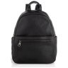 Черный женский городской рюкзак из фактурной кожи на две молнии Olivia Leather 77564 - 4