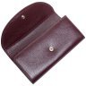 Большой женский кошелек из зернистой кожи с клапаном на кнопке Desisan 107864 бордового цвета modnotak фото - 3
