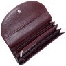 Большой женский кошелек из зернистой кожи с клапаном на кнопке Desisan 107864 бордового цвета modnotak фото - 4