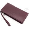 Шкіряний жіночий гаманець-клатч в кольорі марсала KARYA (1136-243) - 4
