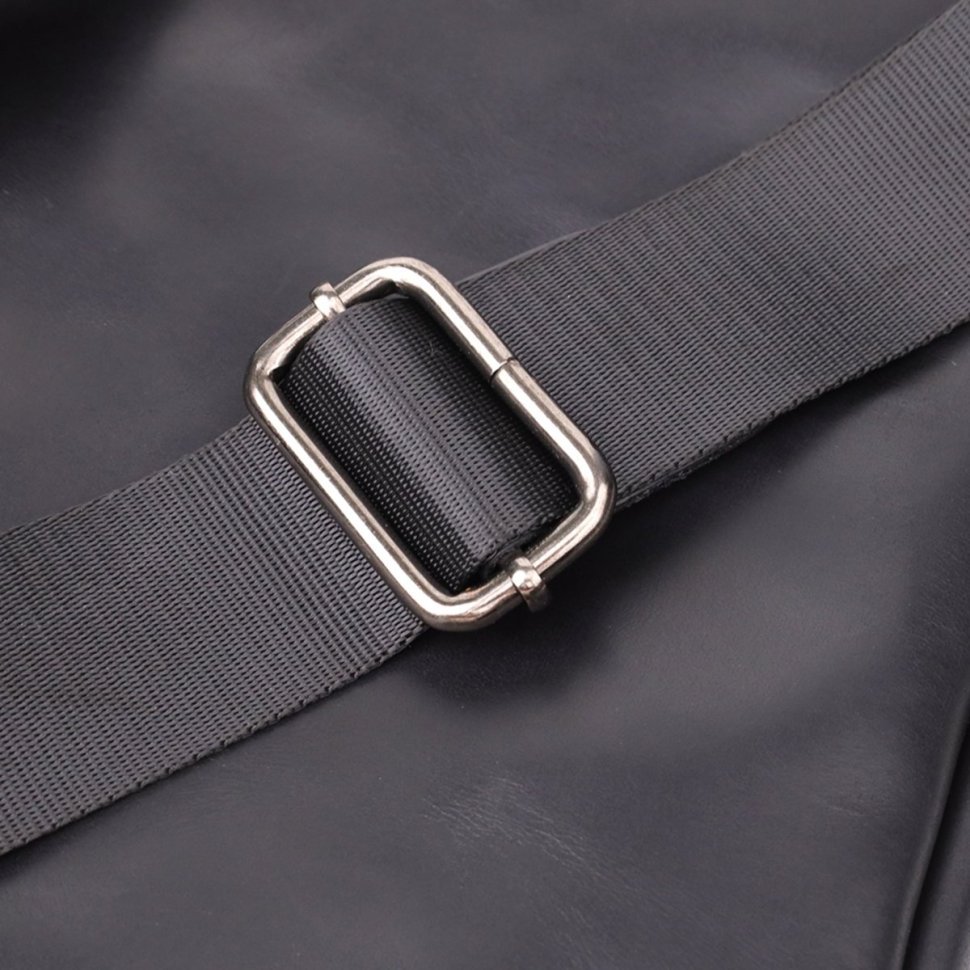 Мужская сумка планшет из винтажной кожи через плечо Shvigel черного цвета 108364 modnotak фото №7