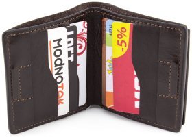 Стильний гаманець на магнітах з натуральної шкіри Grande Pelle (13019)